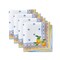 Threadmade Home Capri Lemon Double Border Napkin Set of 4, Multicolor - 17"W x 17"L